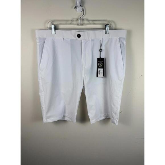 *NWT* Greyson Shorts White 38 Golf Montauk Casual Performance Stretch 8" - Picture 1 of 3